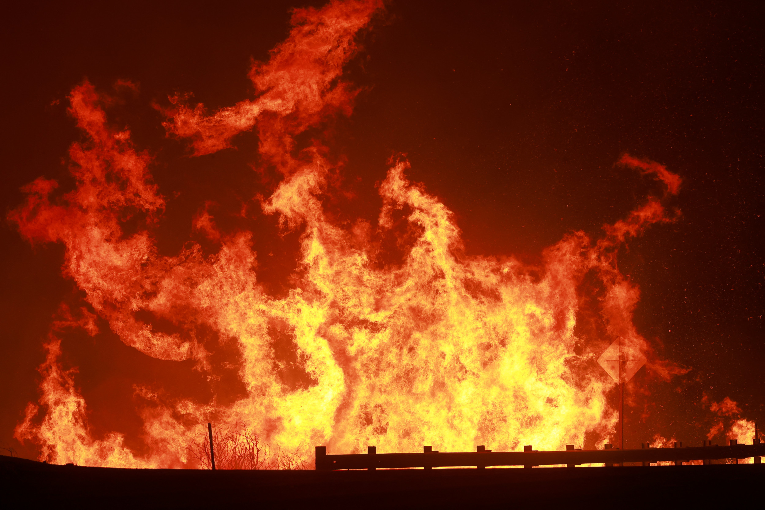 California Line Fire Videos Show Scale of Blaze as Residents Evacuate