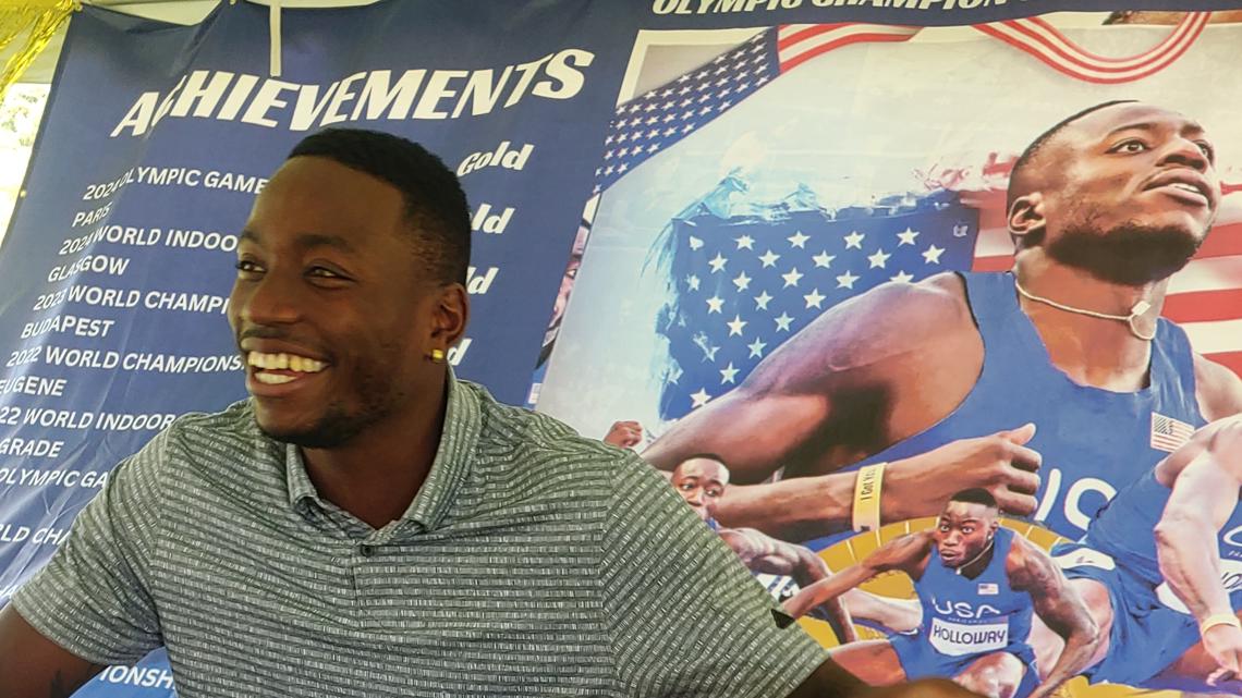 Chesapeake Olympic gold medalist Grant Holloway is back where it all started [Video]