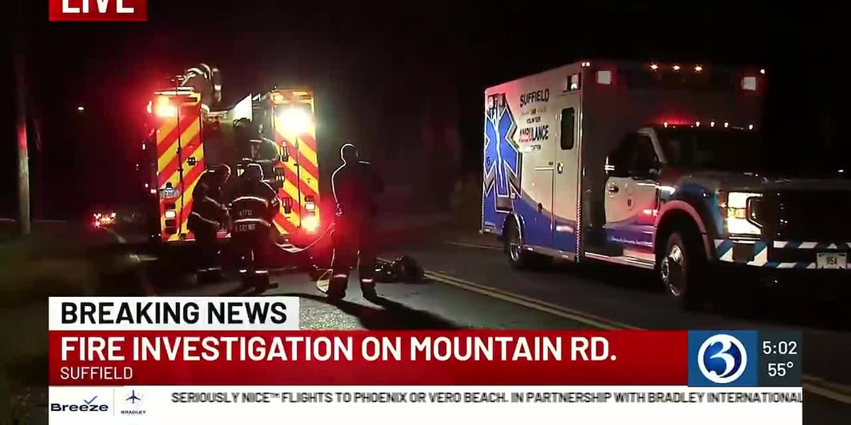 Fire at home on Mountain Road in Suffield [Video]