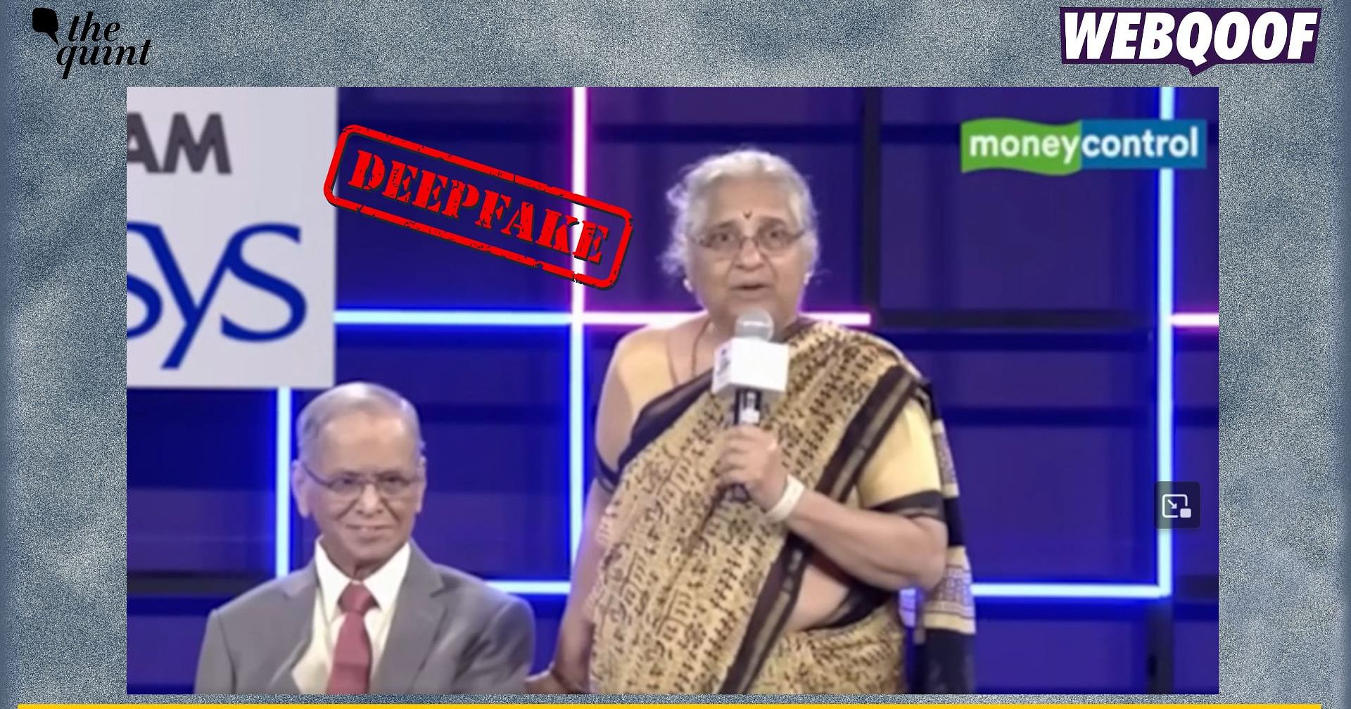 check | This Video of Sudha Murthy Promoting an Investment App Is a Deepfake!