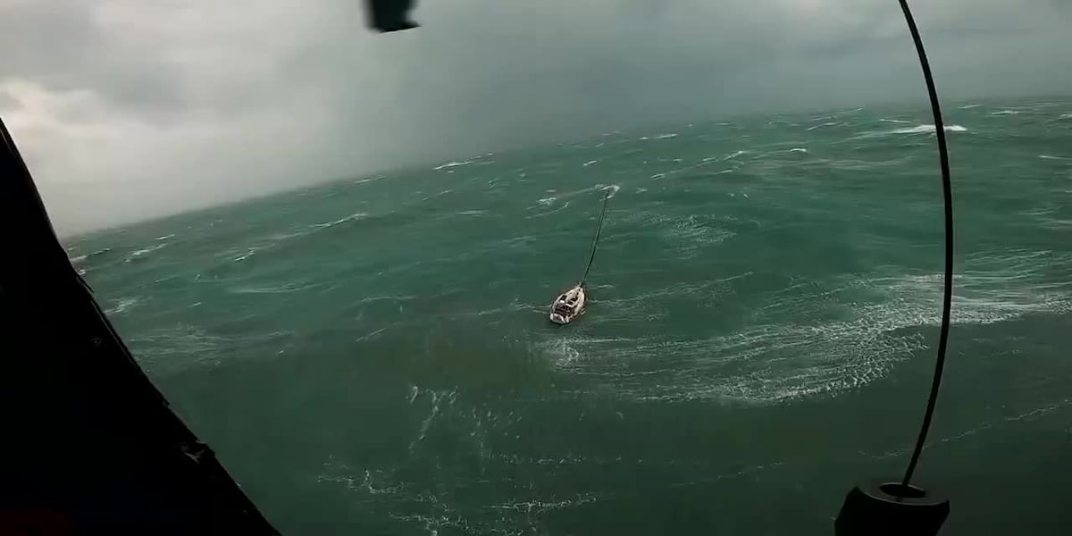 Coast Guard rescues boater, dog during Hurricane Helene [Video]