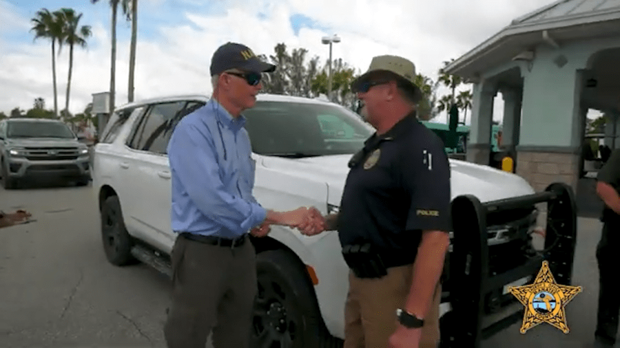 Rick Scott tours Helene damage on Anna Maria Island [Video]