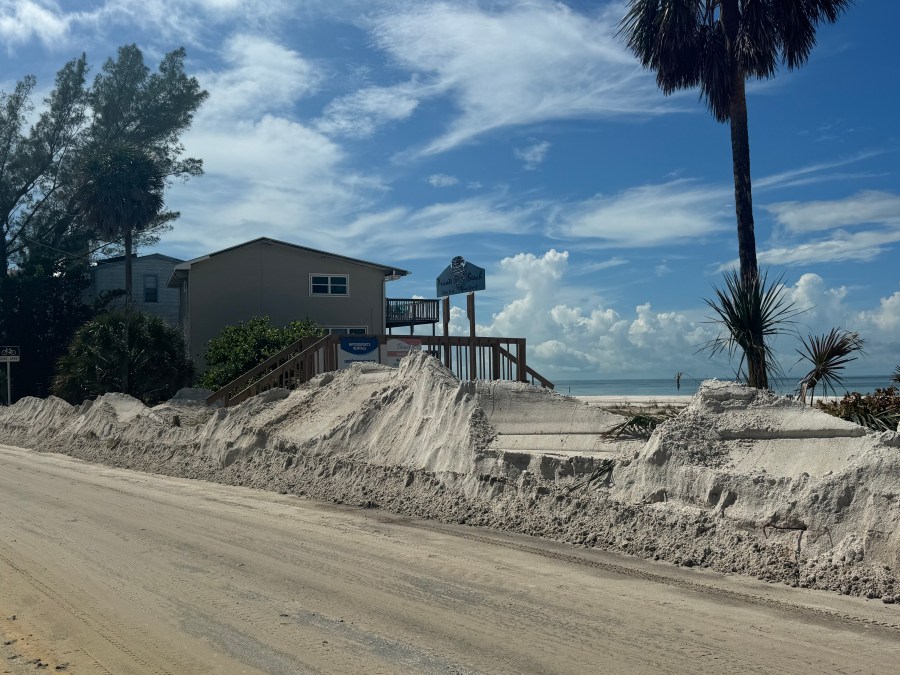 It looks like snow drifts: Bradenton Beach residents walk miles to check on their homes [Video]