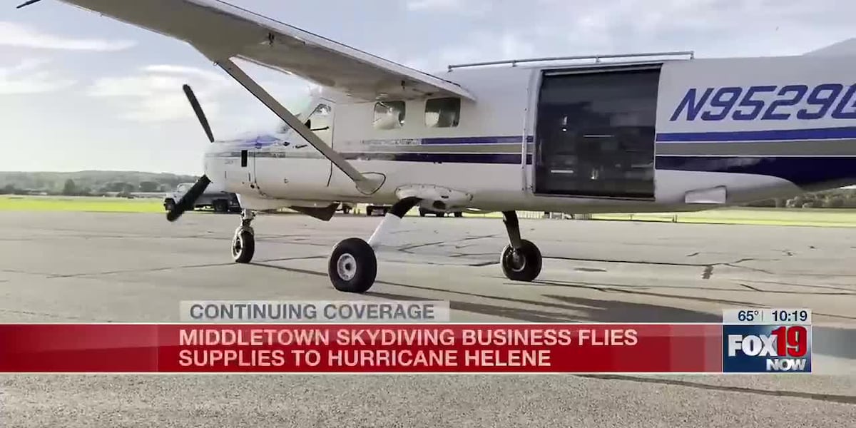 Middletown skydiving business making back-and-forth trips to help Helene victims [Video]