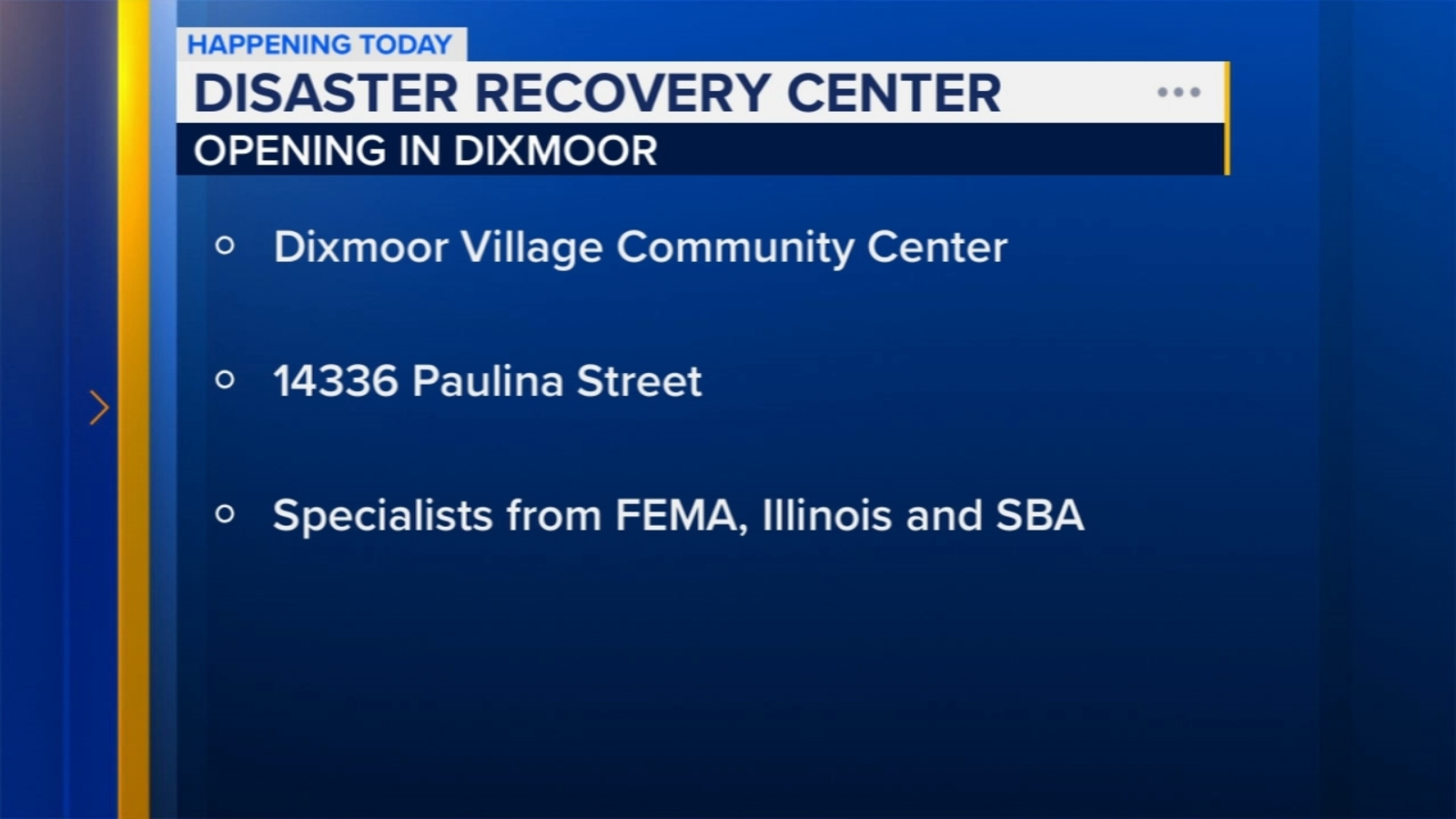 FEMA opening disaster assistance center in Dixmoor, Illinois after July flooding [Video]