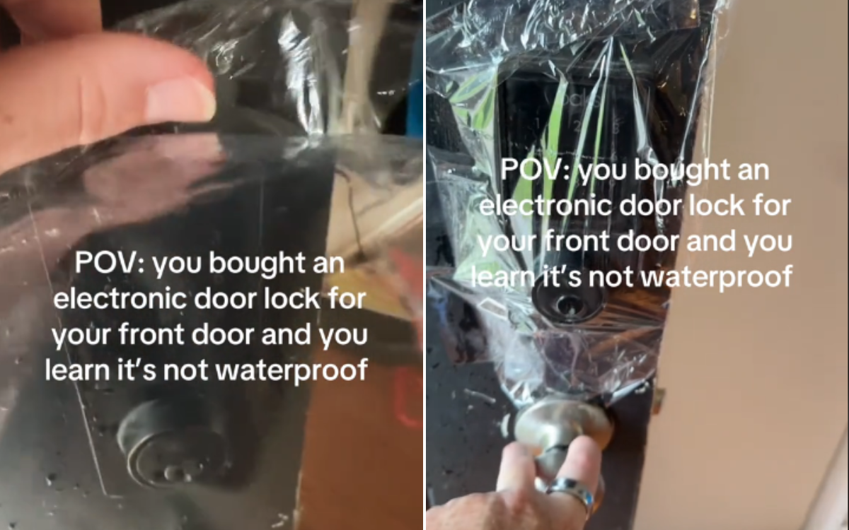 Woman Installs Electronic Lock on Door, Learns Hard Way It’s Not Waterproof [Video]