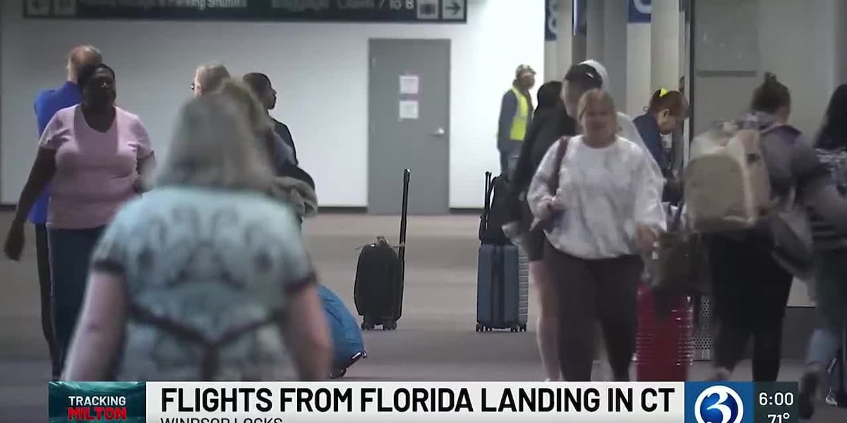 Flights from Florida landing at Bradley International Airport as mass evacuations begin [Video]