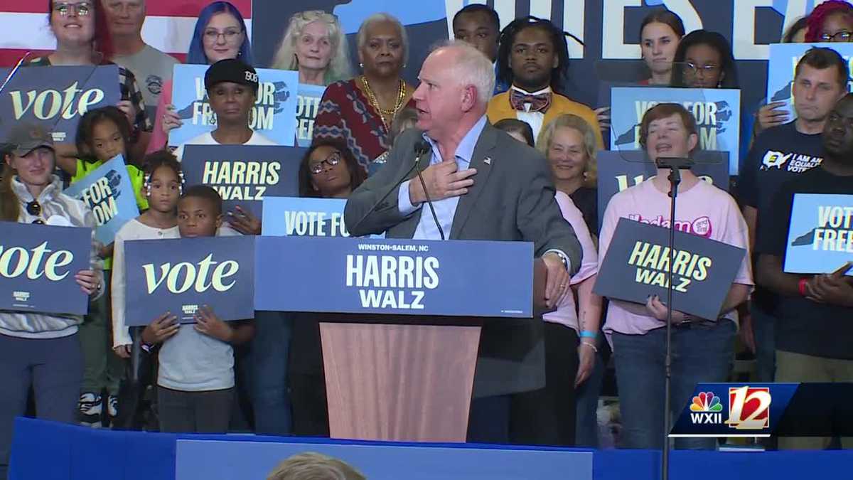 Tim Walz campaigns in Winston-Salem as voters cast early ballots [Video]