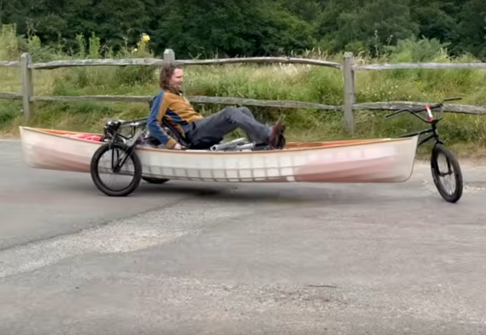 Self-Portaging Canoe Is Part Bicycle [Video]