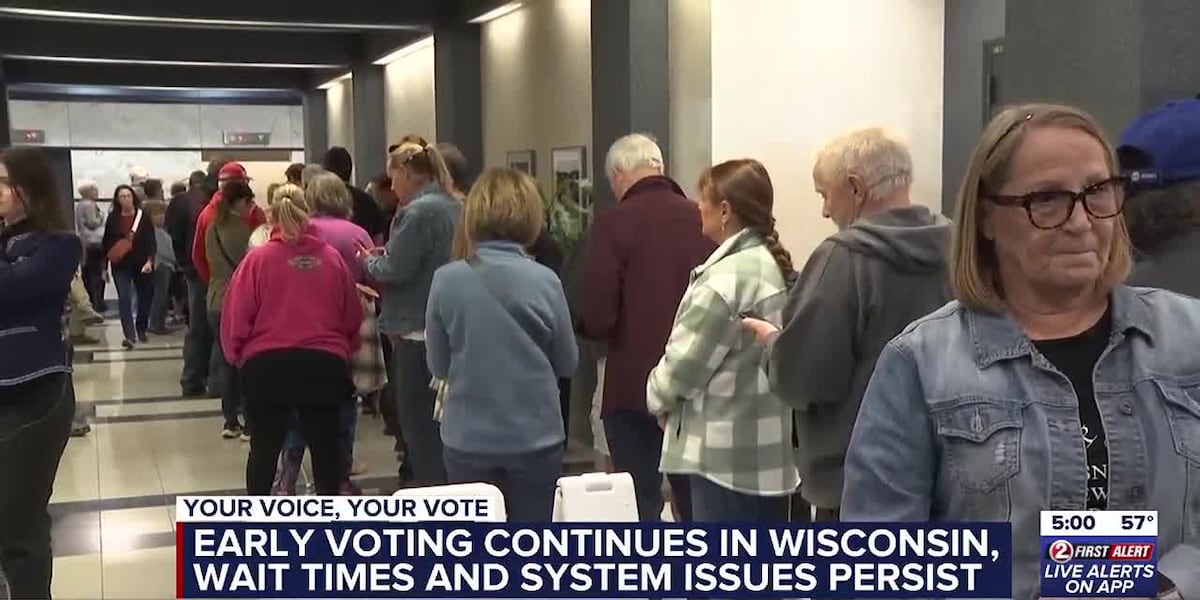 Early voting continues in Wisconsin, wait times and system issues persist [Video]