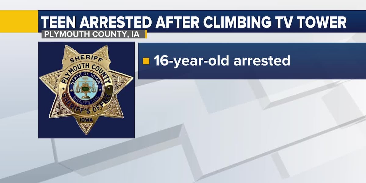 Teen arrested after climbing Iowa TV tower [Video]