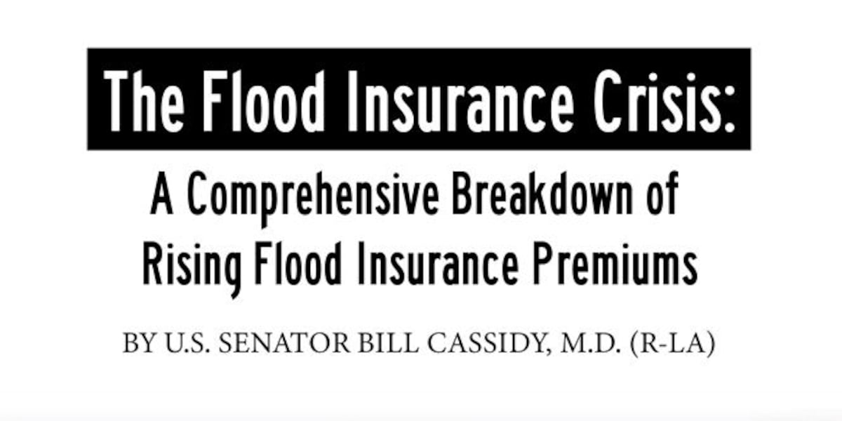 Cassidy releases a report on the state of the flood insurance program as he seeks reforms [Video]