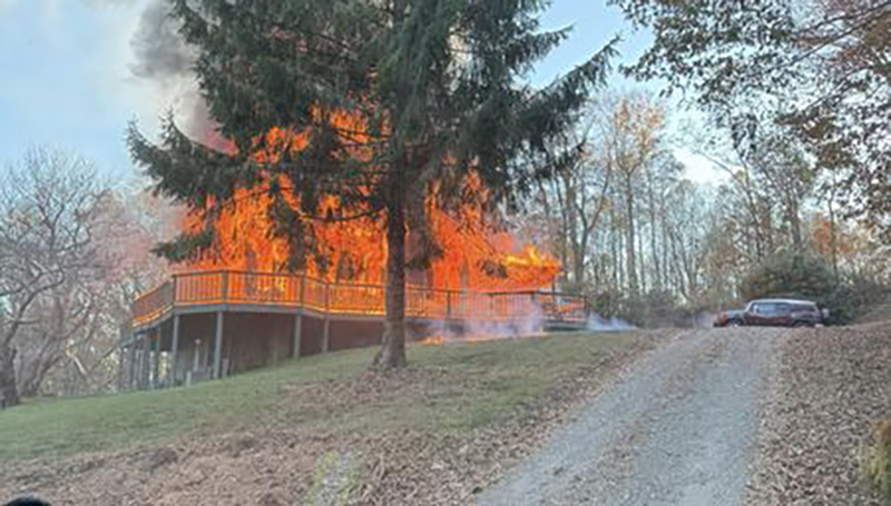 Two-story Hillsville home a total loss after large fire [Video]