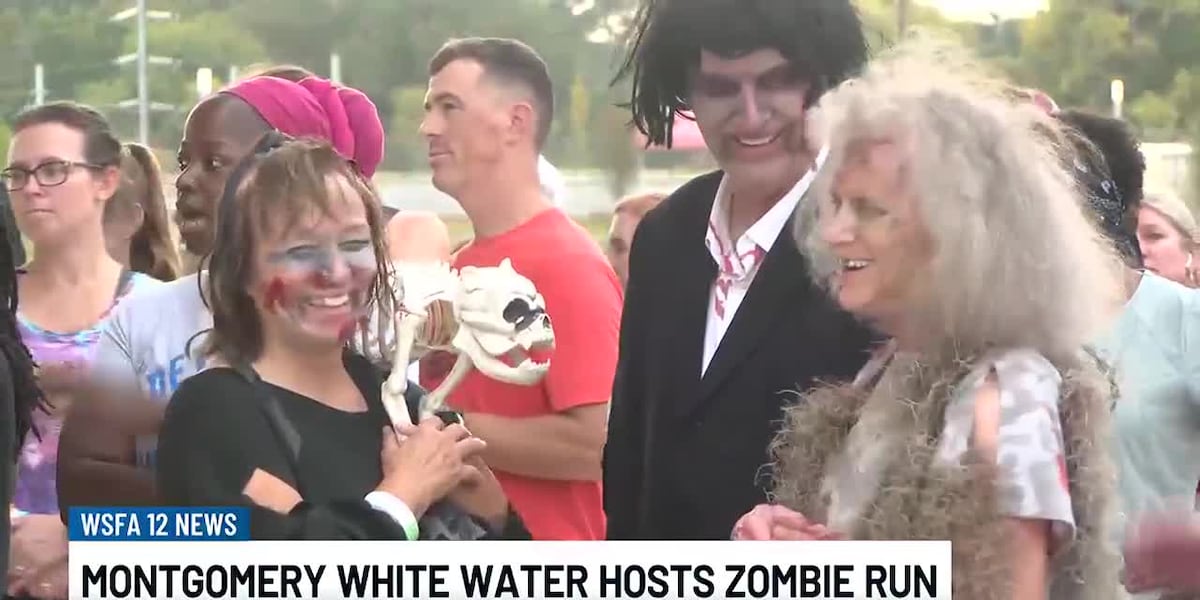 Montgomery Whitewater hosts a ‘Zombie Run’ [Video]