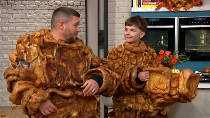 Father and son wear bizarre edible Halloween costumes on This Morning | Lifestyle [Video]