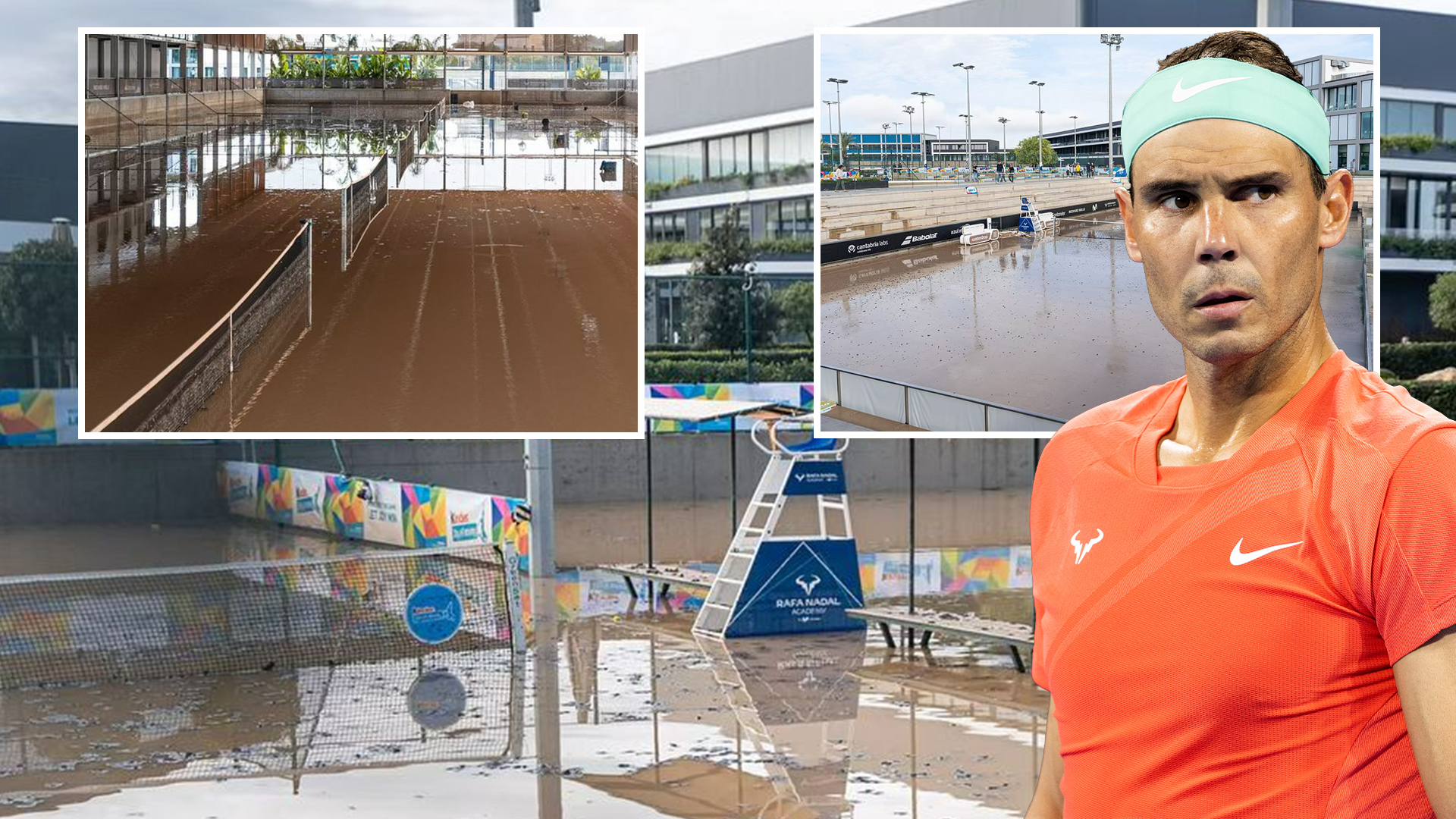 Shocking pictures show Rafael Nadal’s tennis academy UNDER WATER after record-breaking floods devastate Majorca [Video]