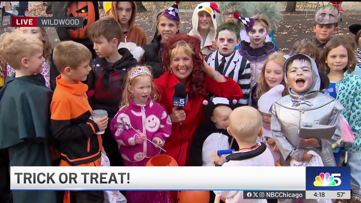 NBC Chicagos Mary Ann Ahern joins Halloween trick-or-treaters  NBC Chicago [Video]