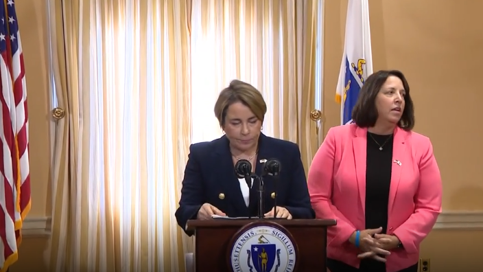 Gov. Maura Healey reacts to Donald Trump