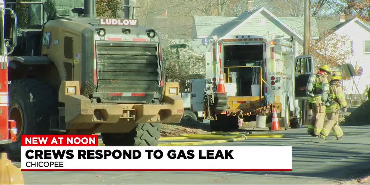 Crews work to repair Chicopee gas leak [Video]