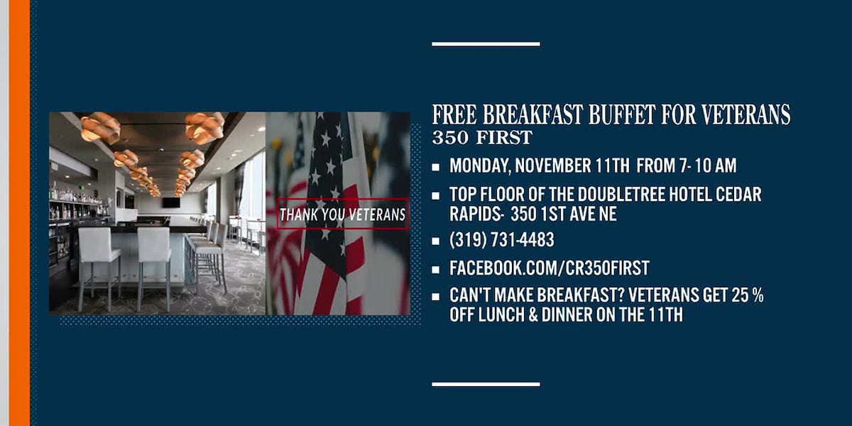 Everyday Iowa – 350 First’s Veterans Day Breakfast & more! [Video]