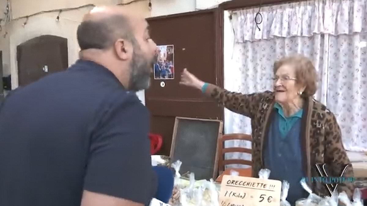 Legendary Italian grandmothers are accused of faking their ‘homemade’ pasta and selling ‘delicacies’ from a packet – sparking a BRAWL on street [Video]