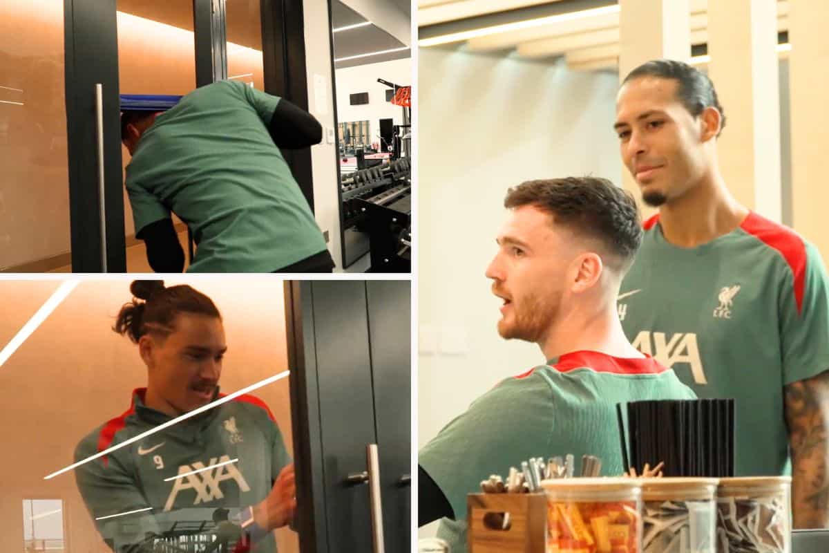 Darwin Nunez tries to lock Gravenberch in the gym – 5 things spotted from Liverpool training – Liverpool FC [Video]