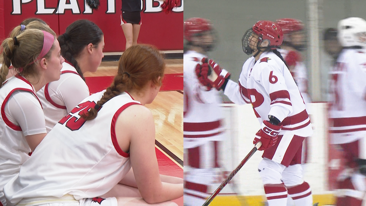 Plattsburgh State women’s ice hockey and women’s basketball share wins on same day [Video]