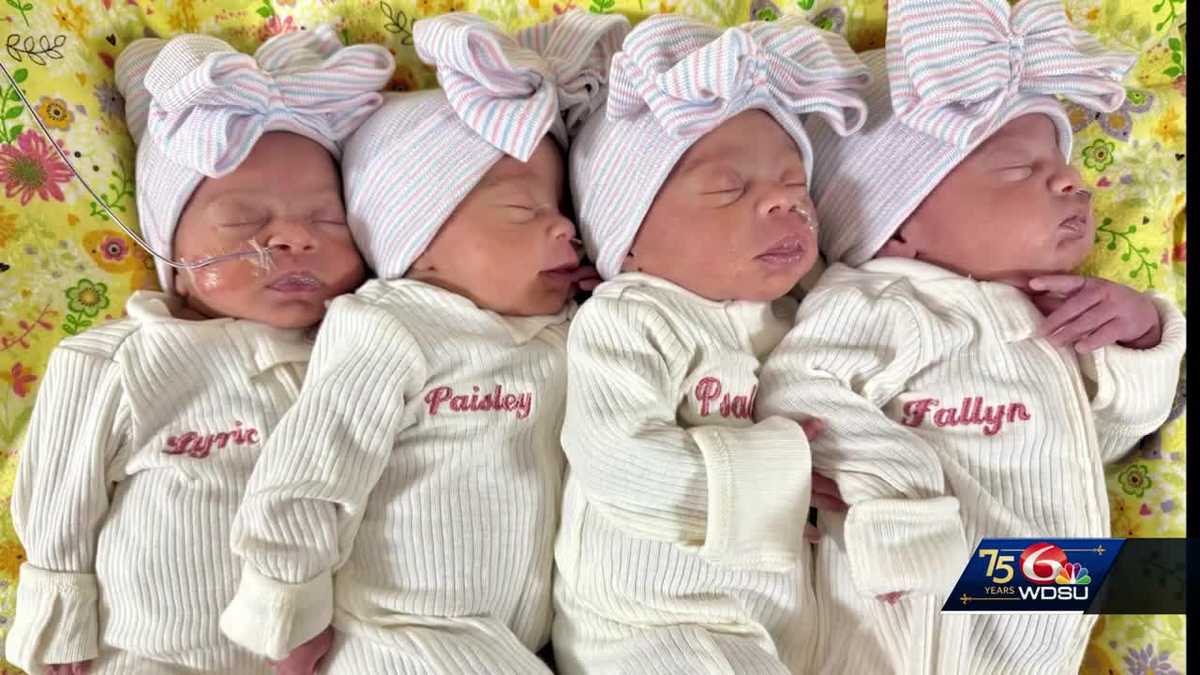 New Orleans family welcomes quadruplets [Video]