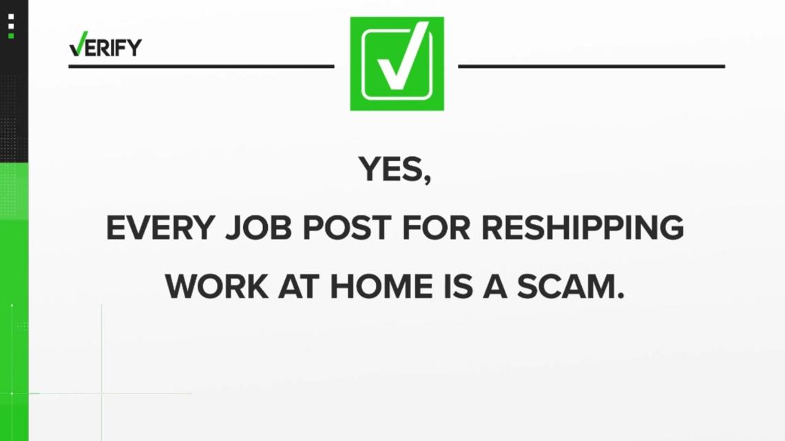 Job posts offering work from home doing reshipping are a scam: VERIFY [Video]