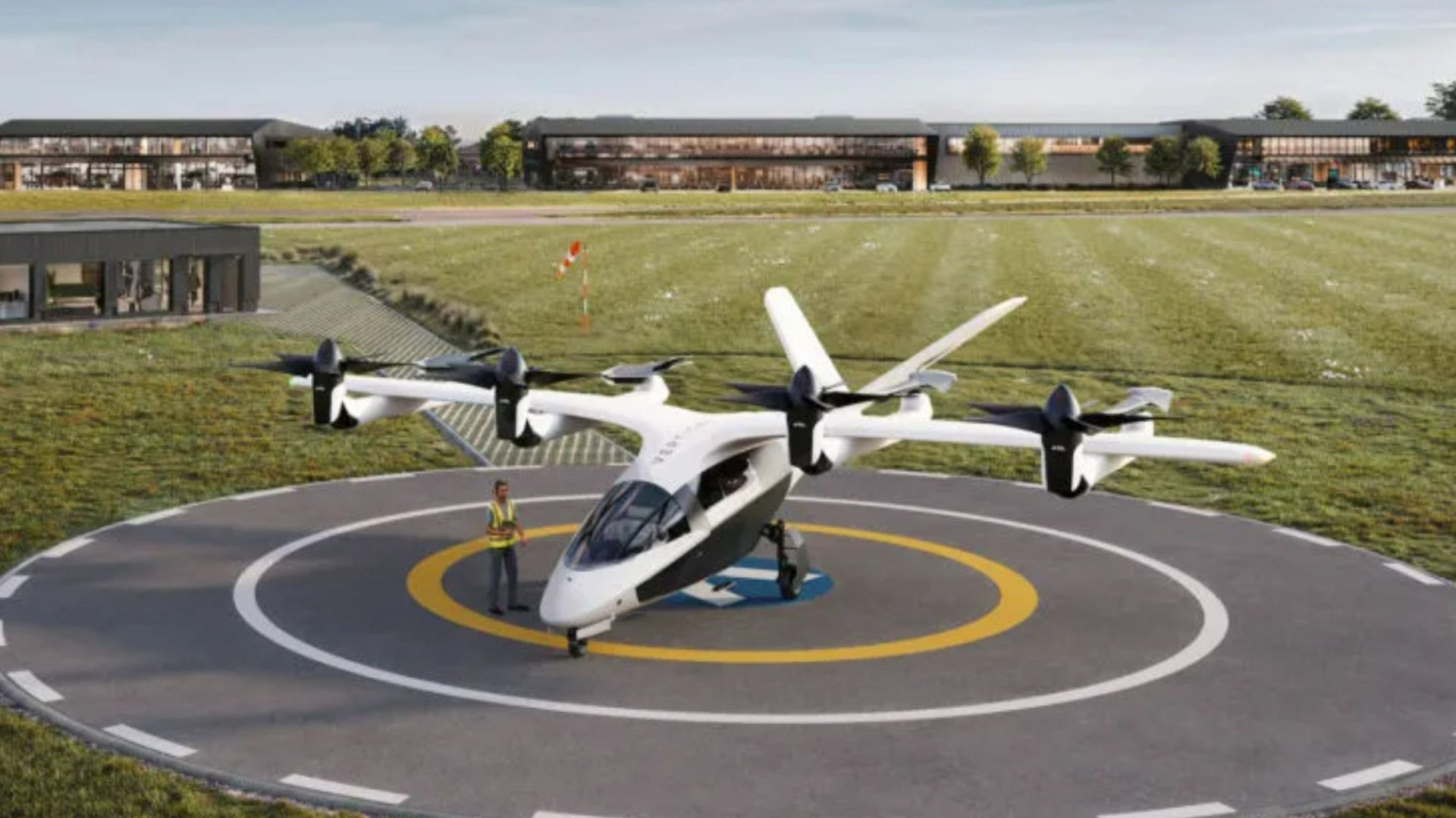 Inside Britains first flying taxi AIRPORT – to host air-born cab as quiet as fridge which will cut 90-min trips to 15 [Video]