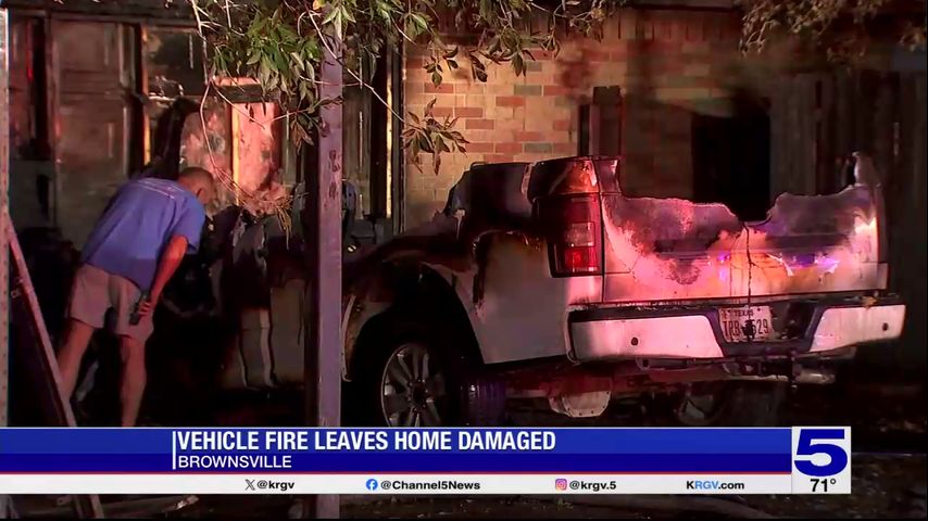 Vehicle fire damages home in Brownsville [Video]