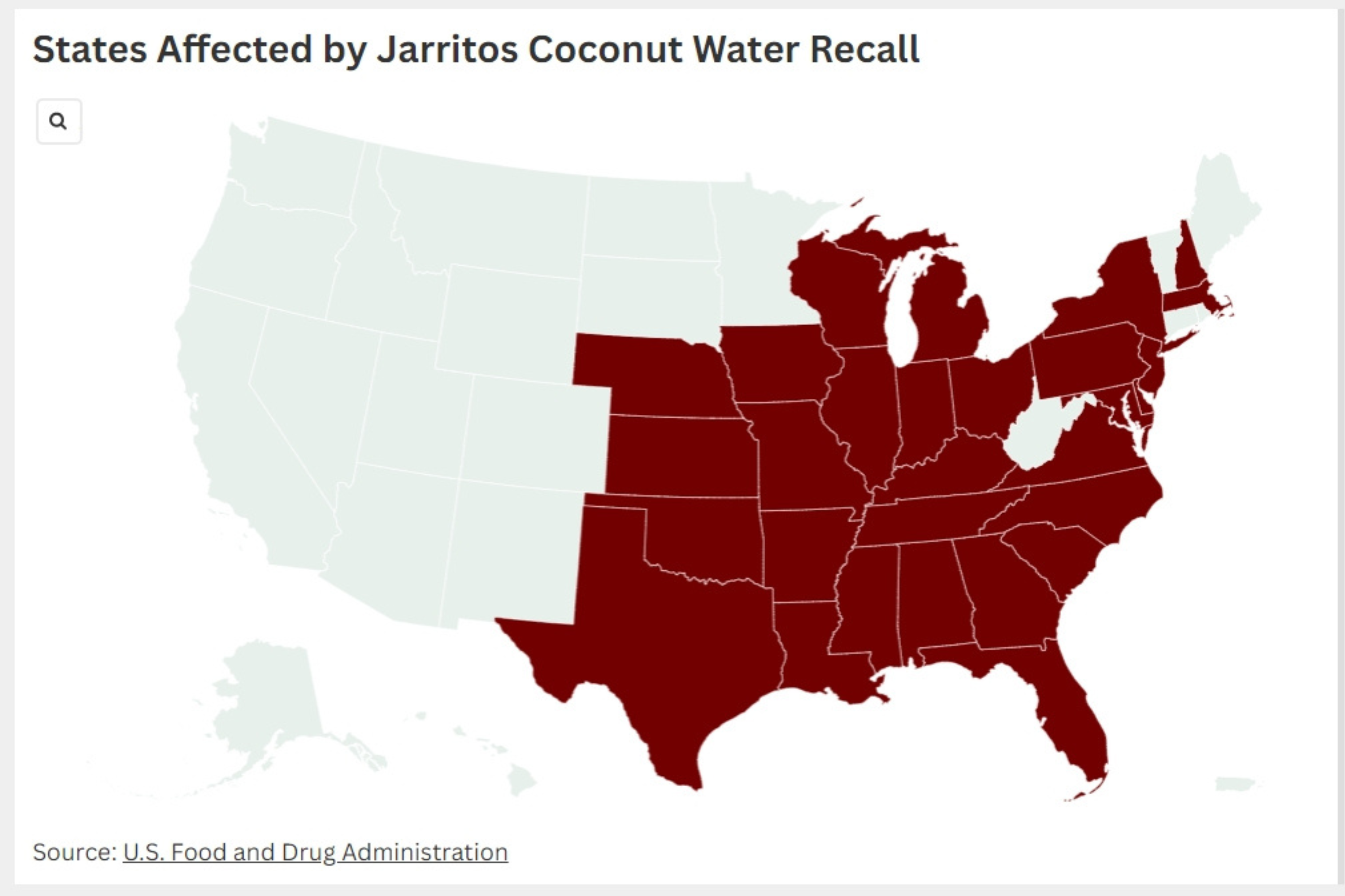 Coconut Water Recall: Map Shows 2 Million Cans Affected in 29 States [Video]