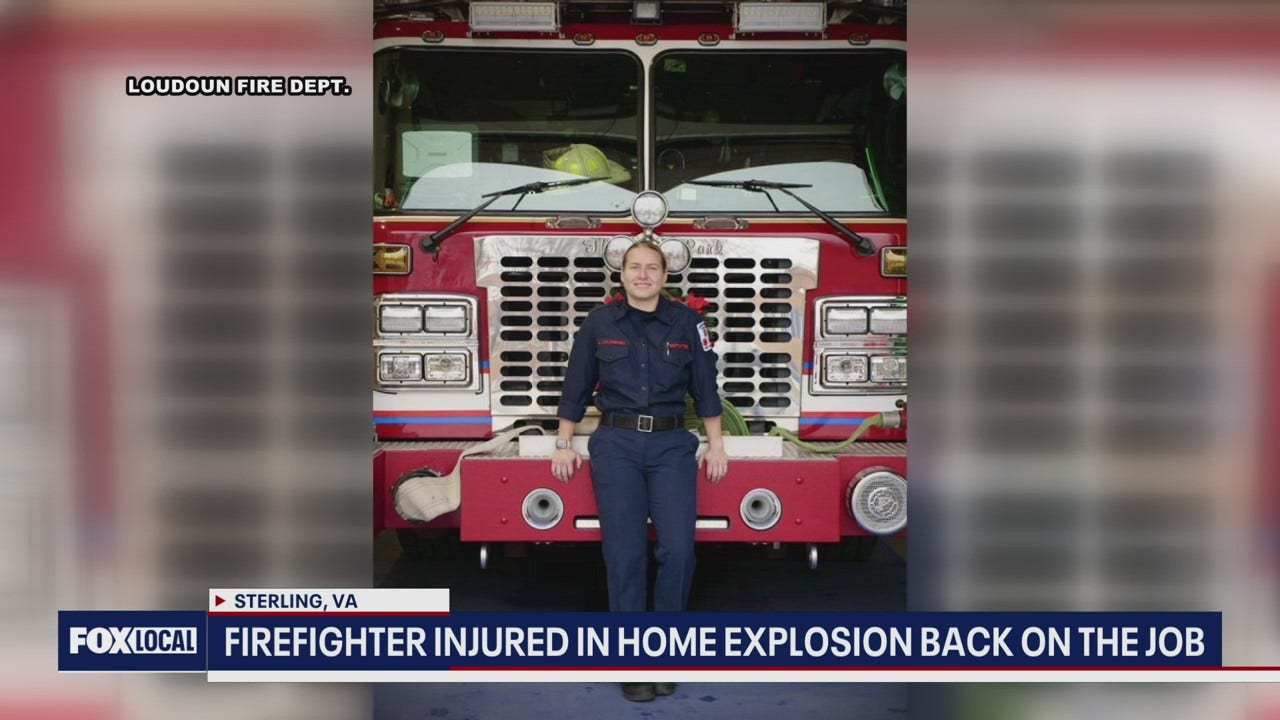 Virginia firefighter returns to work after house explosion [Video]