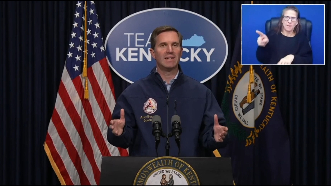 Gov. Beshear gives update as winter storm moves through area [Video]