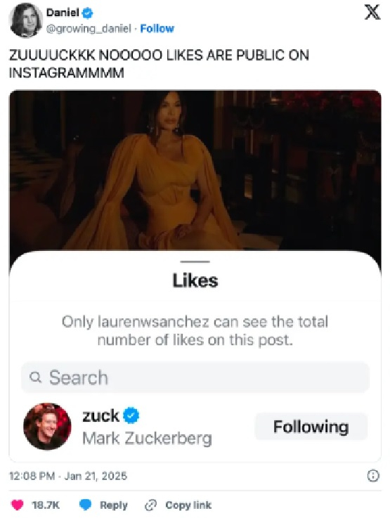 Zuckerberg Caught Ogling Lauren Sanchez Again, This Time on Instagram, a Day after META CEO Kept on Staring at Her Cleavage [Video]